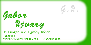gabor ujvary business card